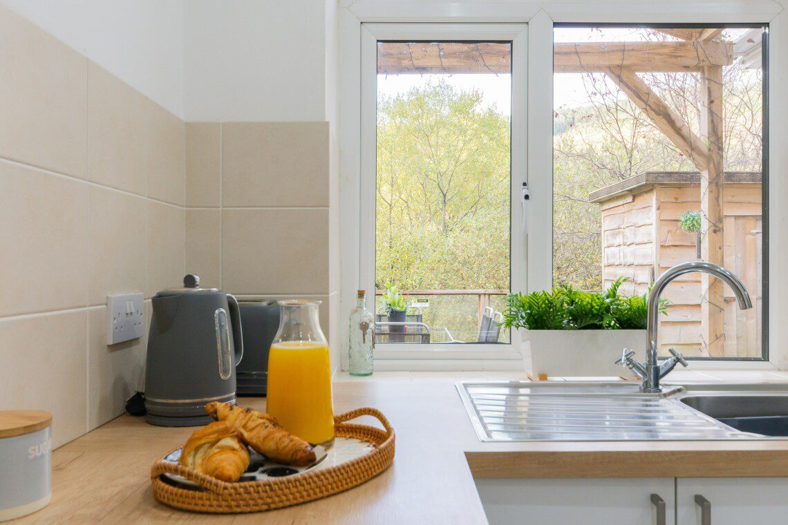 Kitchen with views
