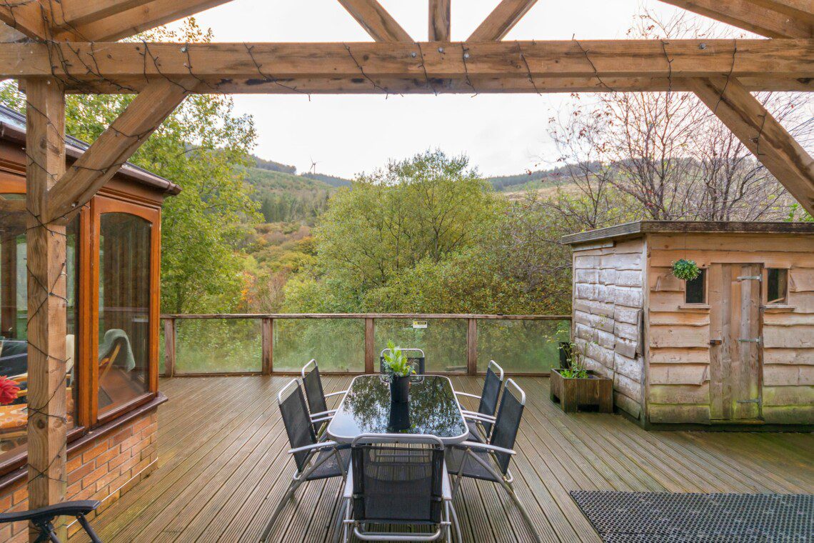 Beautiful garden decking area