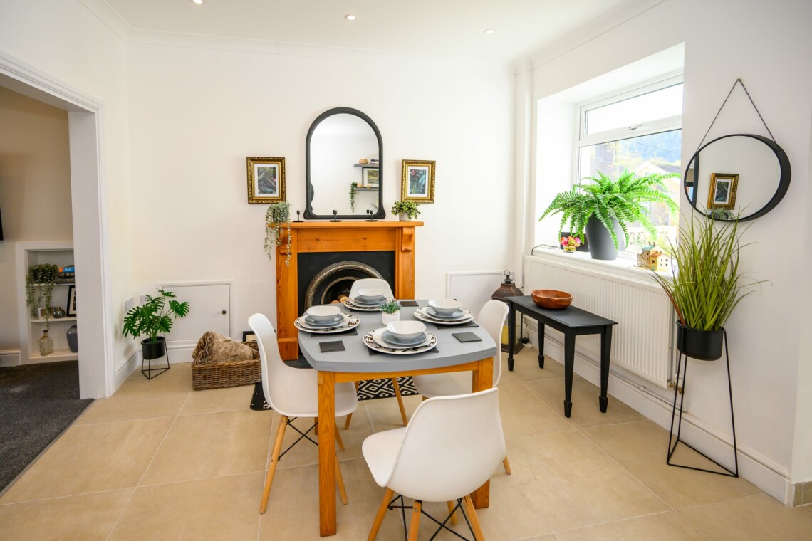 Light and airy dining space