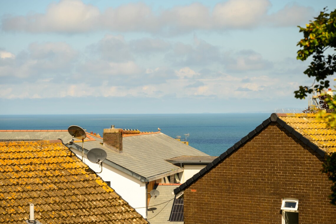 Sea view from rear double bedroom window