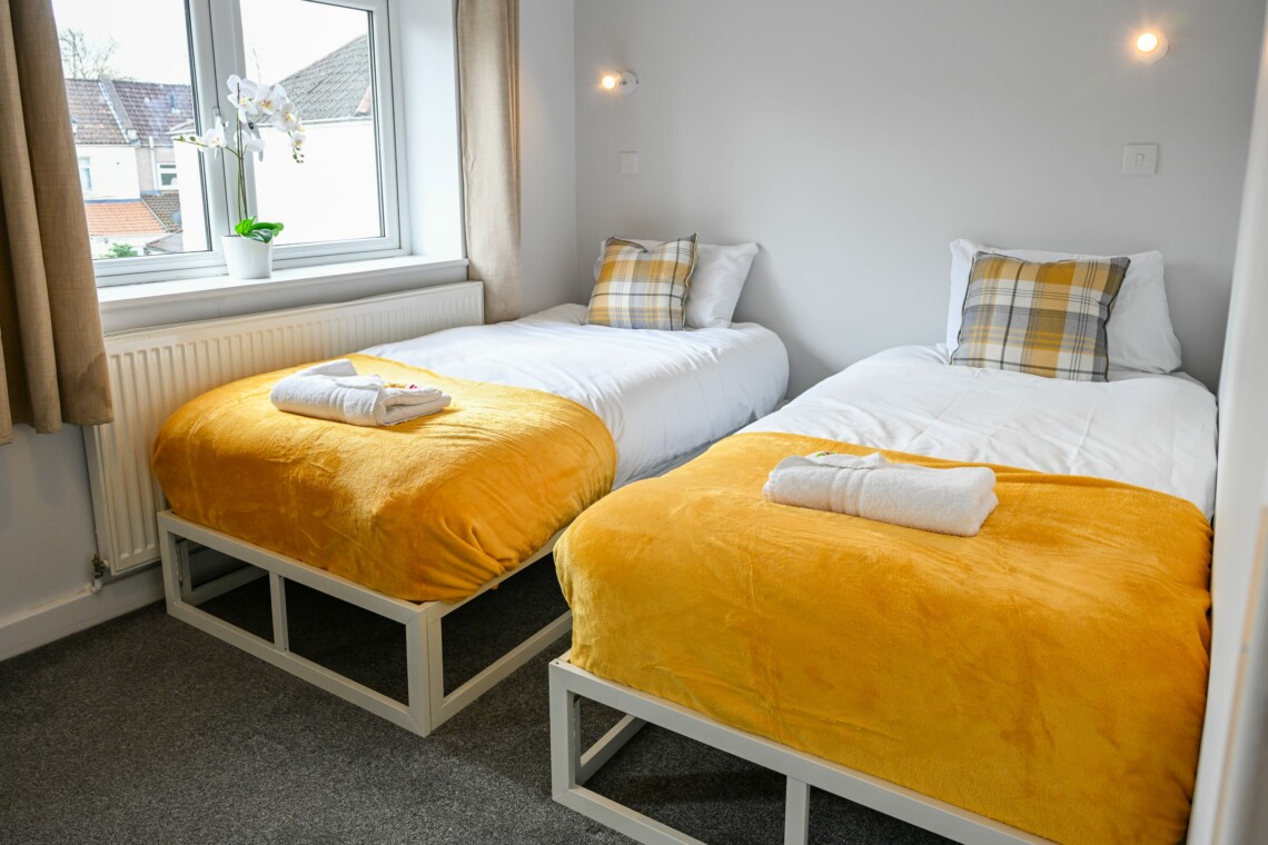 Bedroom 2 Zip and lock beds join together to make a double