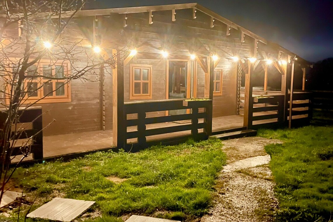 At night