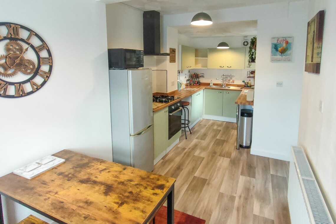 Open Plan kichen & dining area