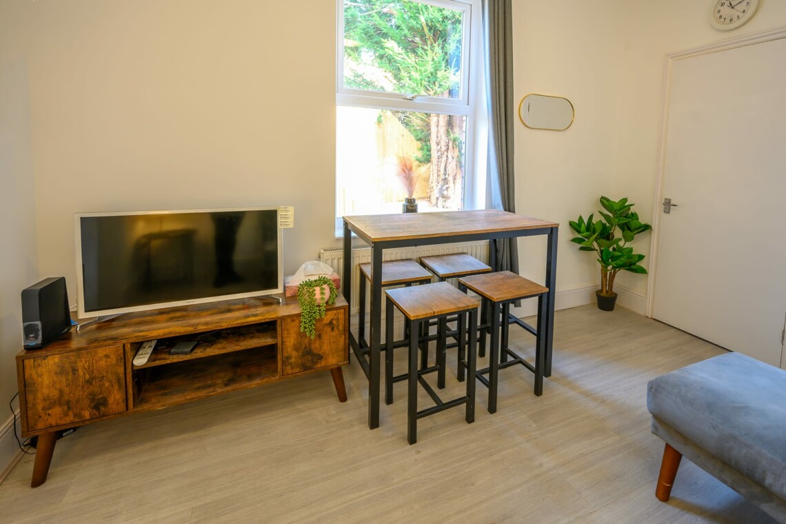 TV WiFi and dining table