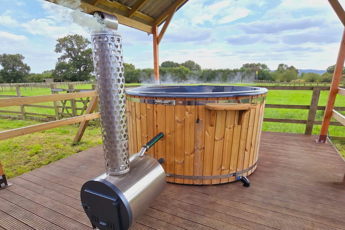 Relax in our wood-fired hot tub, featuring a hydro massage system with air bubble jets for maximum water agitation and enjoyment.
LED mood lighting for those late evening relaxing moments.