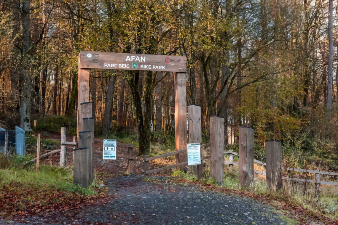 Afan bike park with multiple trails