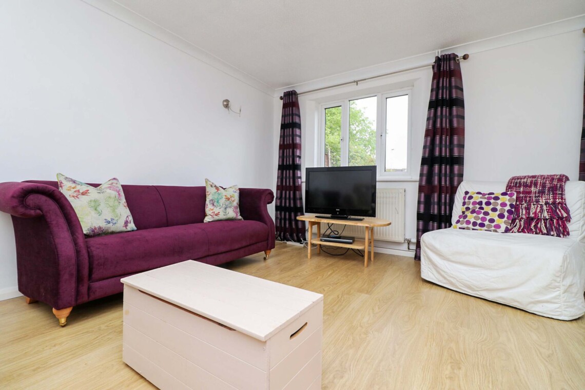 Living space with sofa bed