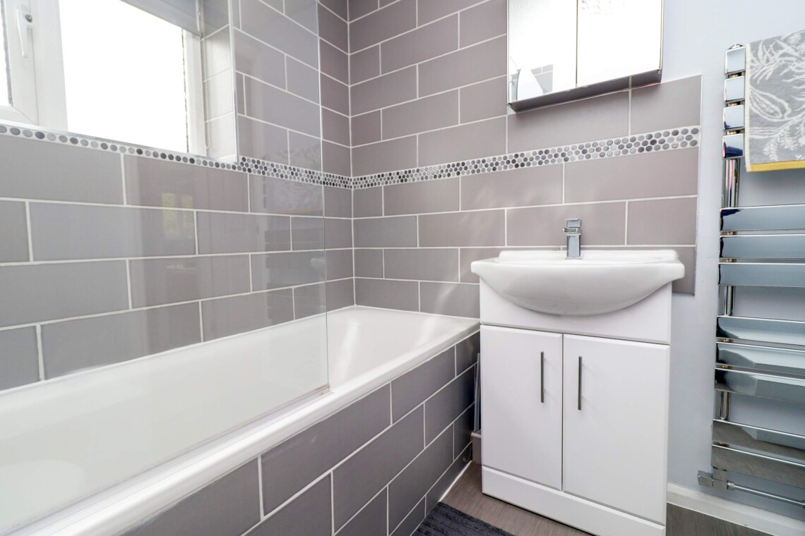 Bathroom with bath & shower