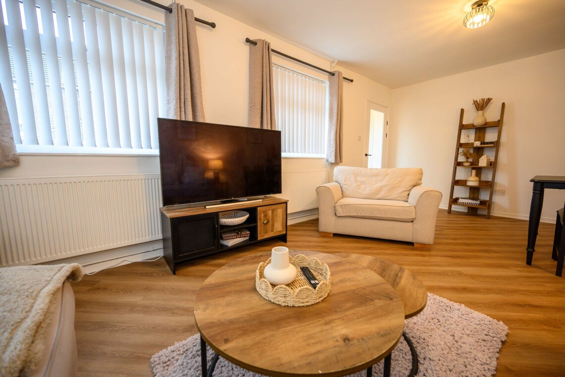 Living space with comfortable seating 