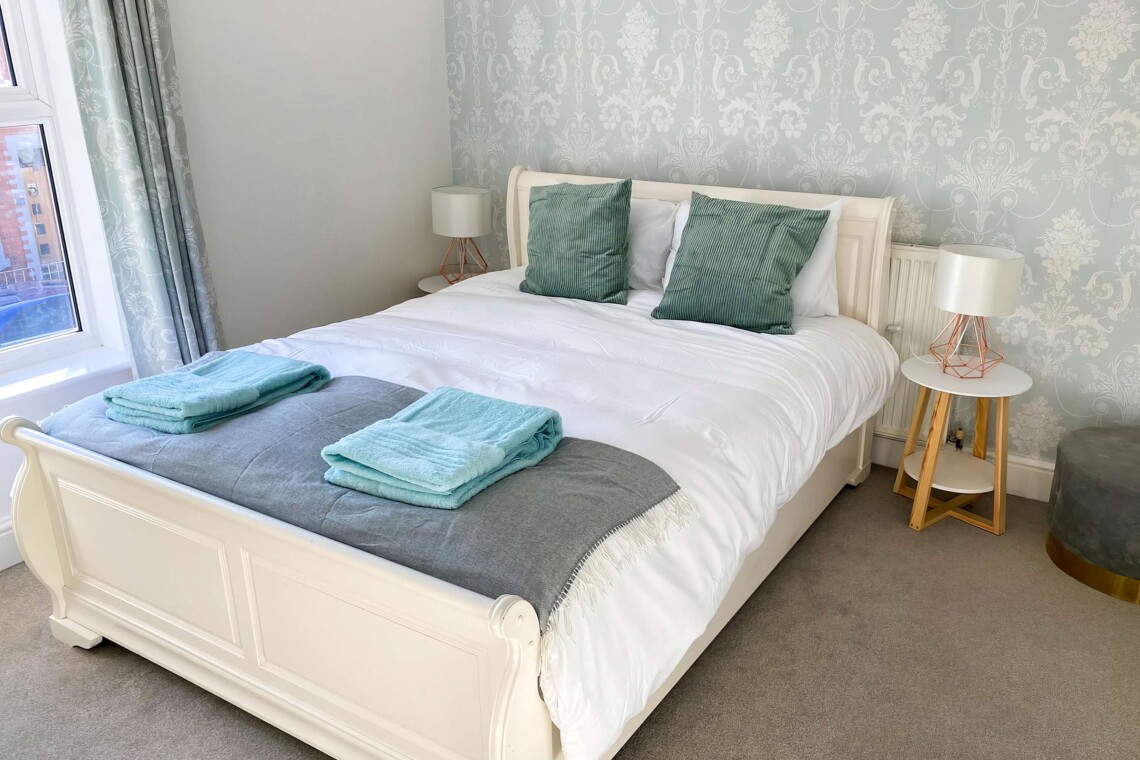 Master bedroom with King size bed