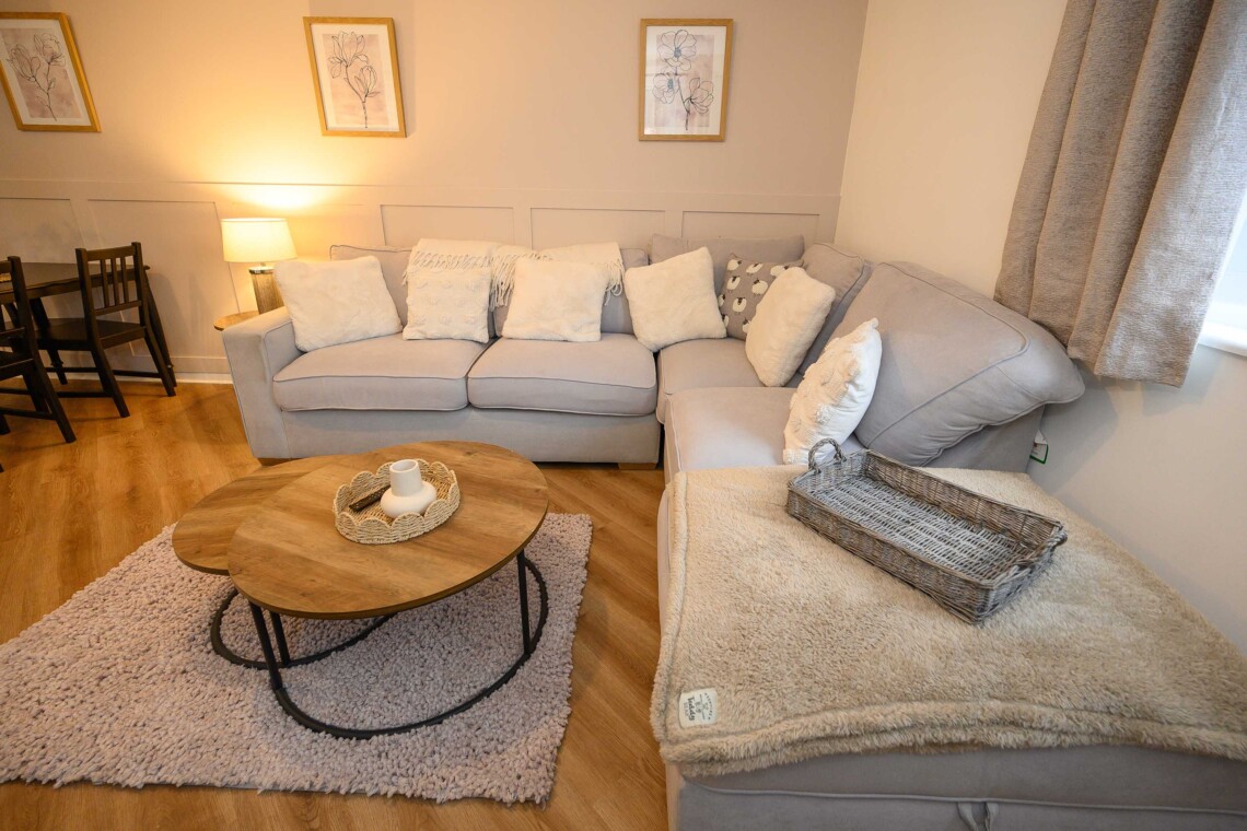 Living space with comfortable seating 