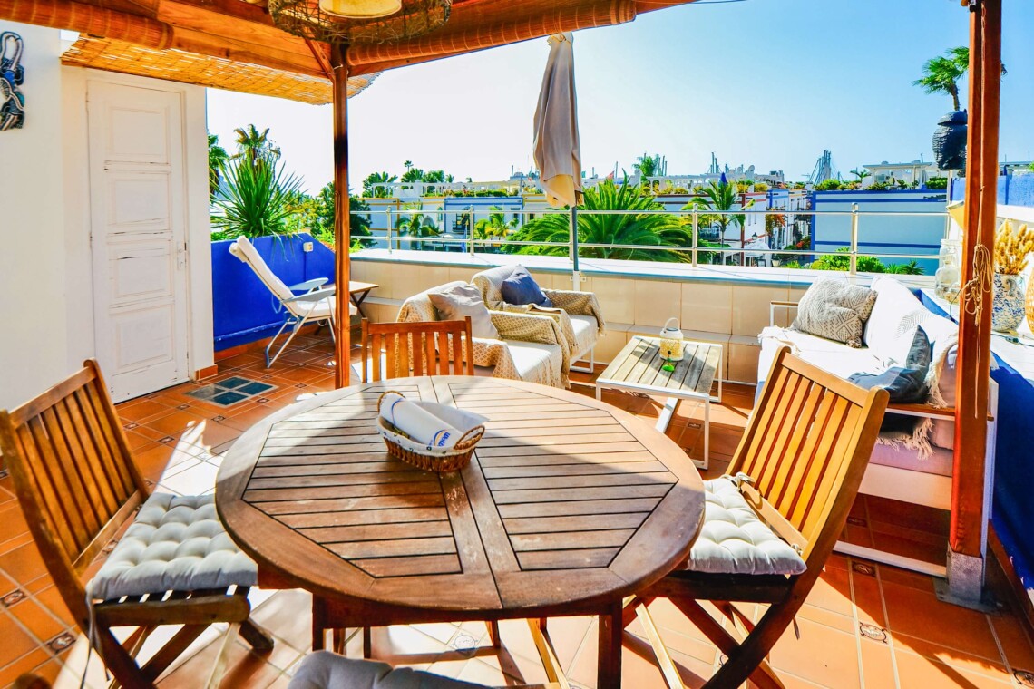 Sun terrace with space for outside dining and relaxing