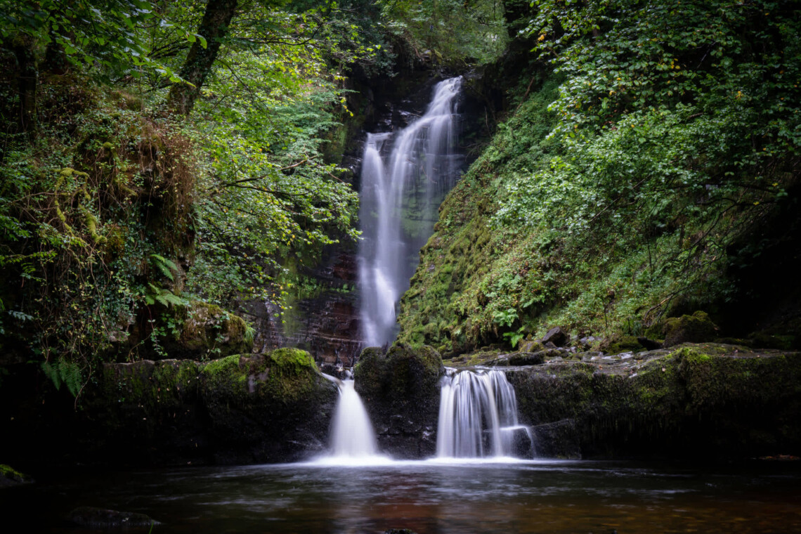 Brecon Beacons in Wales has many waterfalls