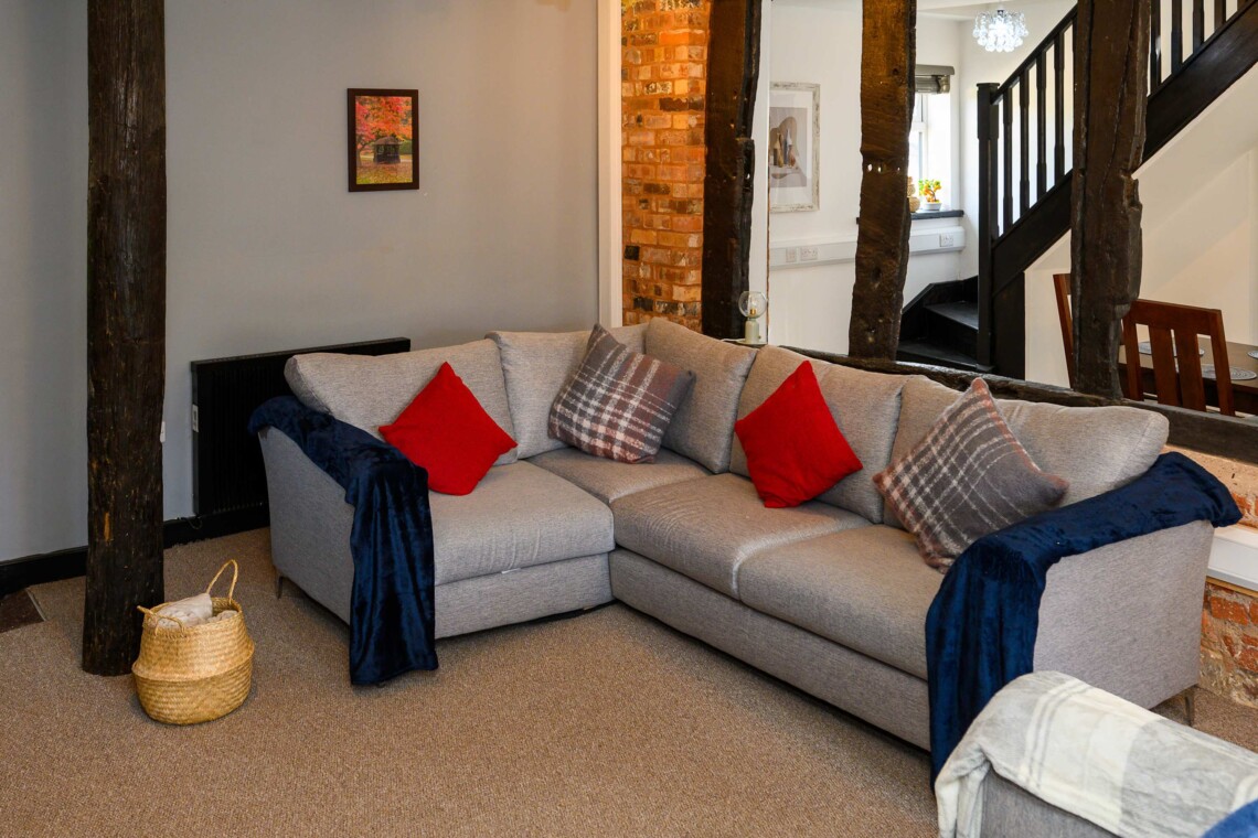 Cosy sofa with extra throws