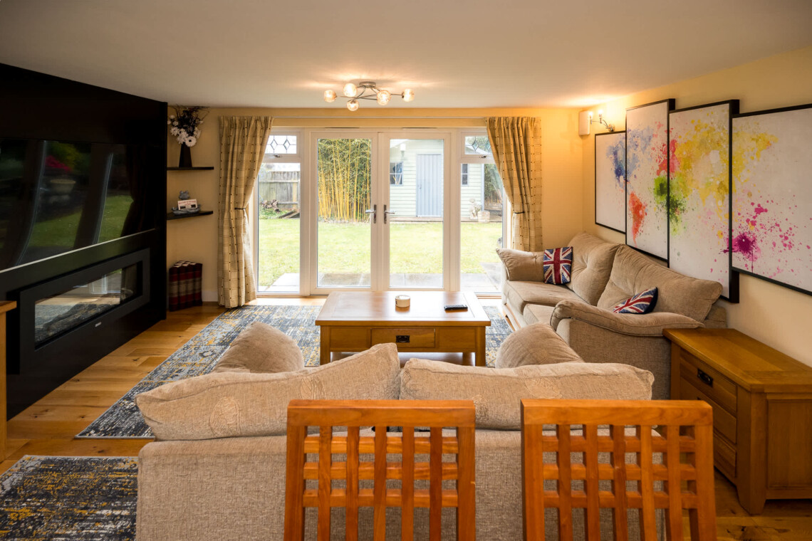 Open-plan living and dining space 