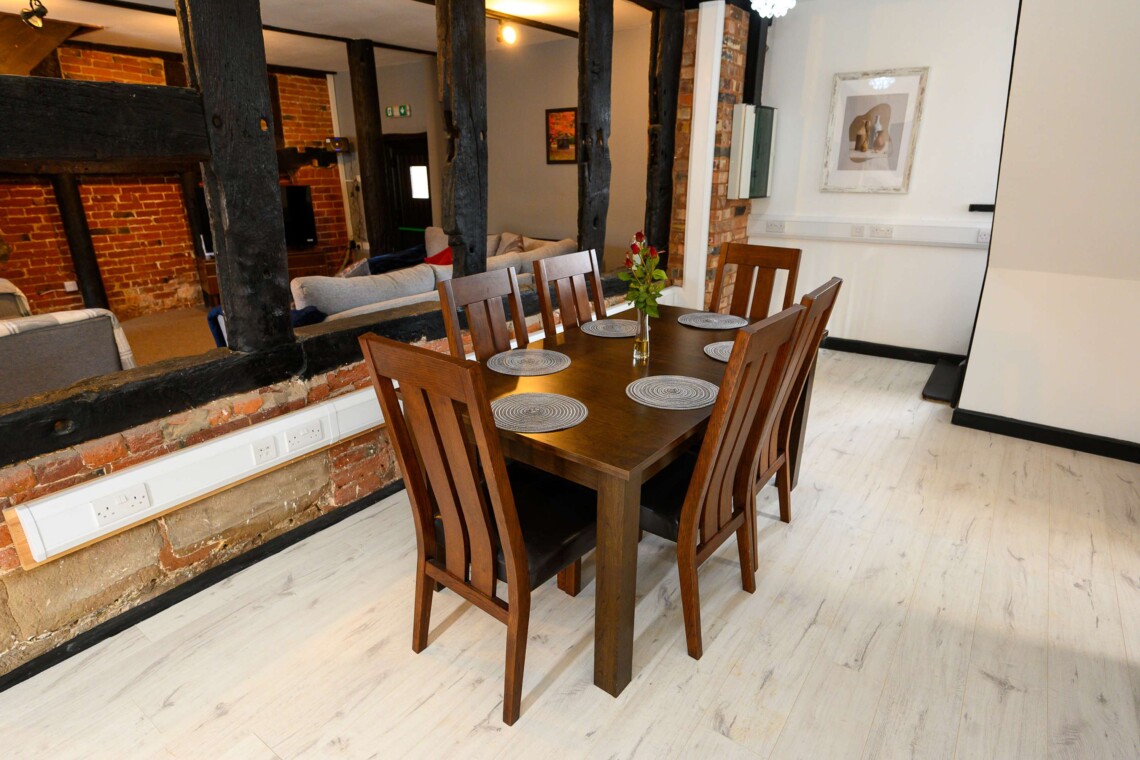 Dinining area with room forsix