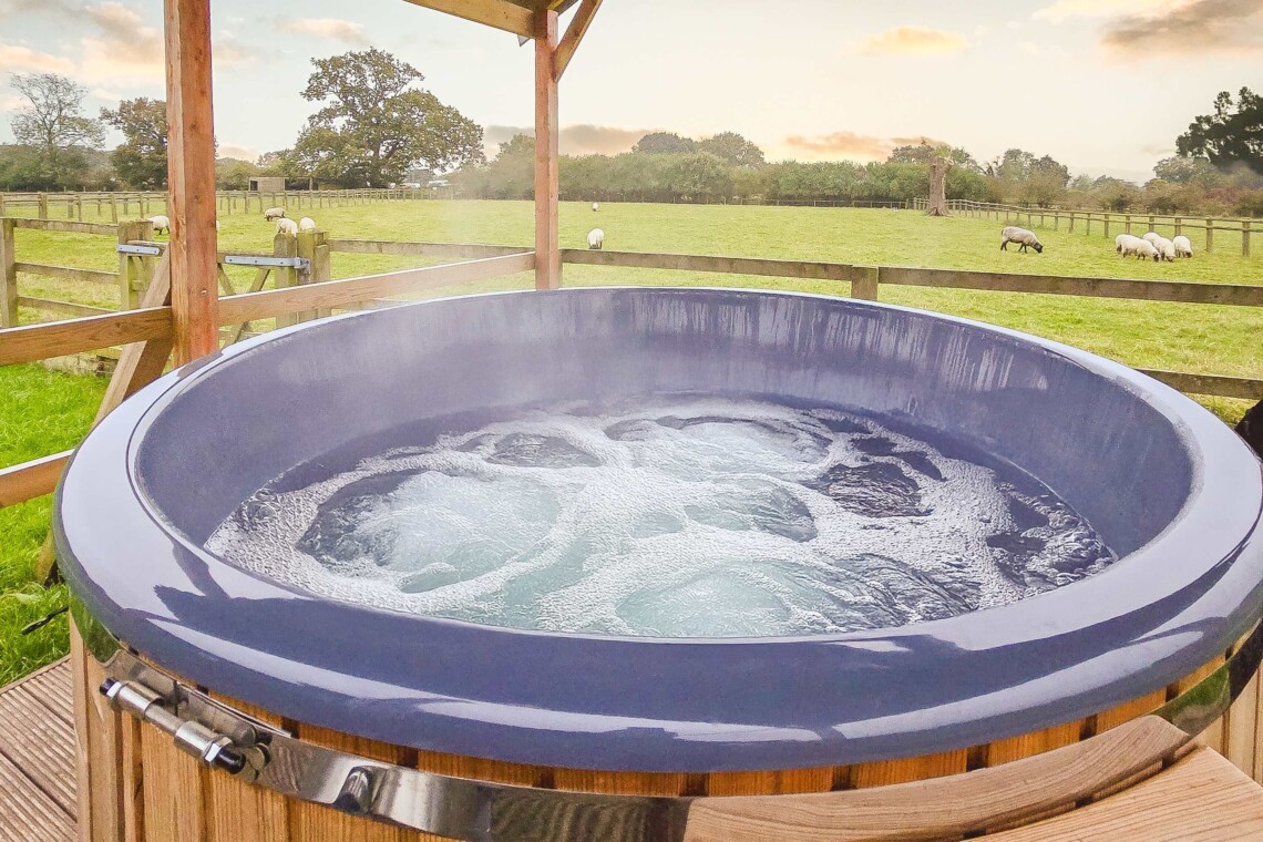 Relax in your private hot tub 