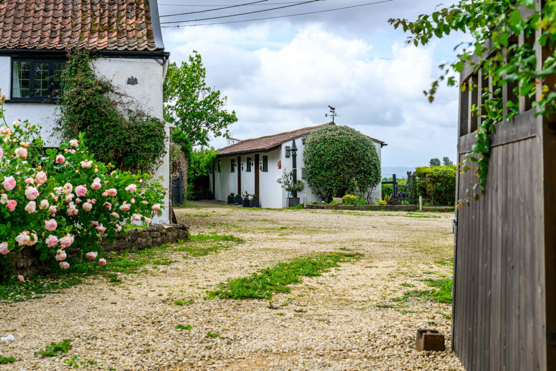 The drive leading to Fern cottages