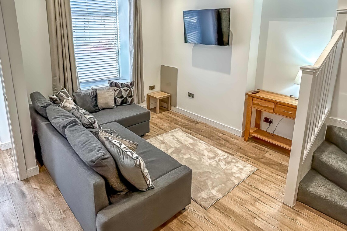 Living space with multimedia Tv