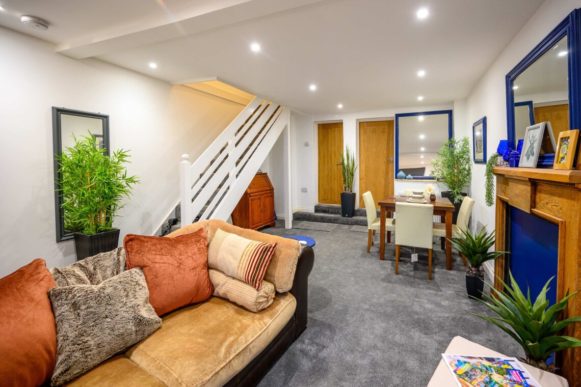 Open plan living & dining area