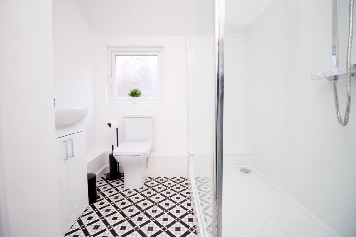 The downstairs also includes a convenient shower room.