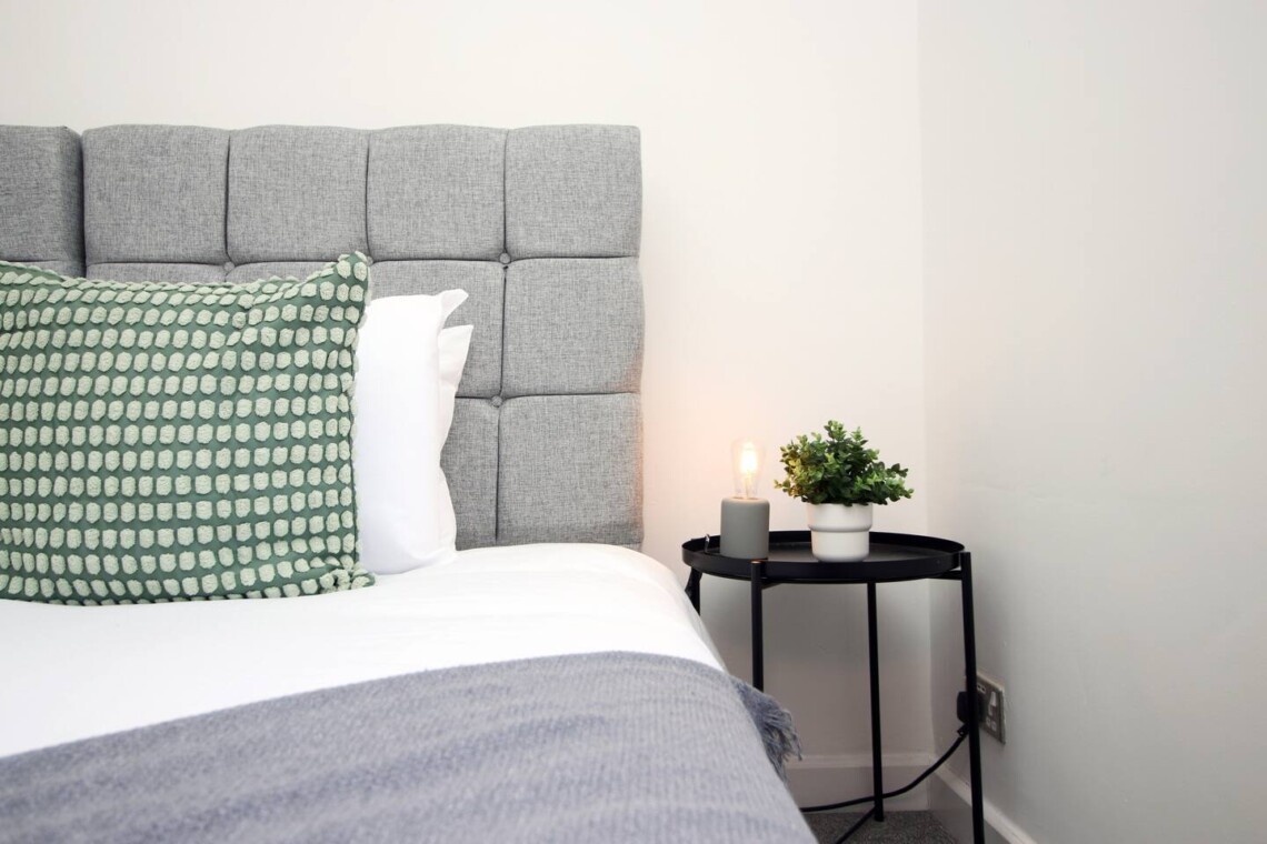 Bedroom with a comfortable king-size bed