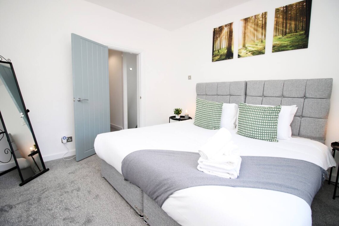 Bedroom with a comfortable king-size bed