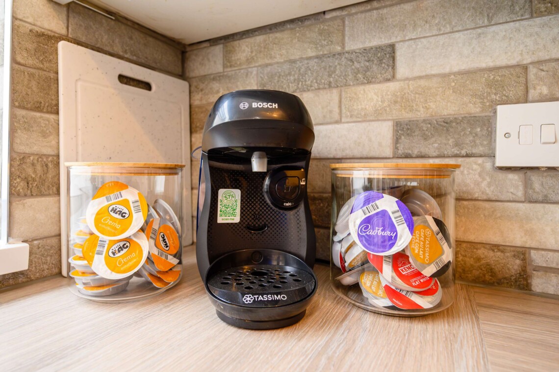 Enjoy a hot welcome drink on arrival