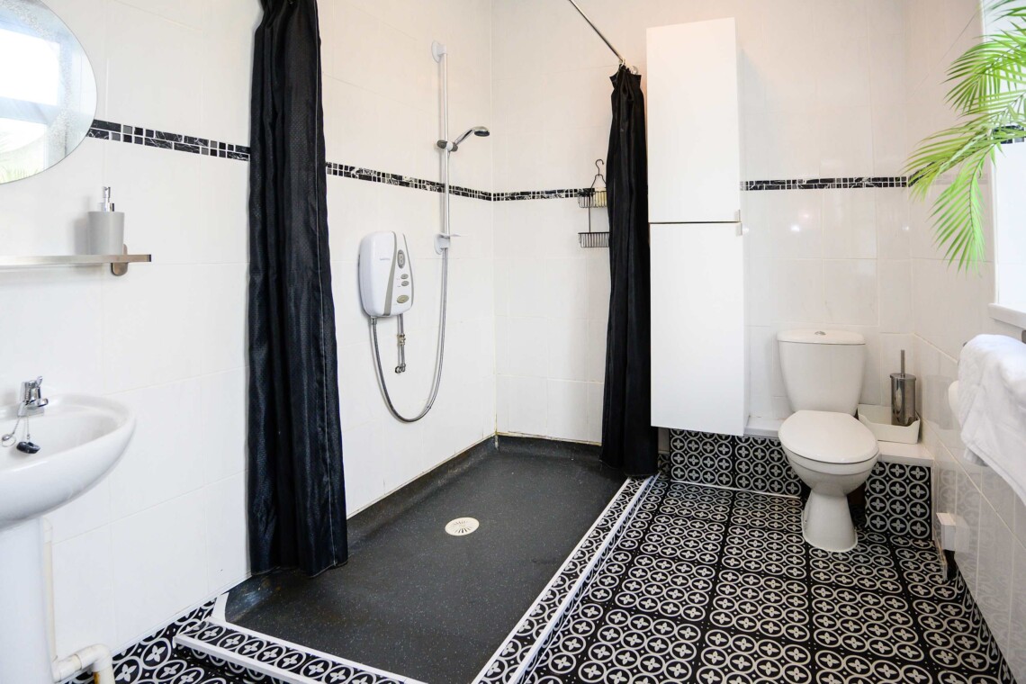 Large open shower sapce