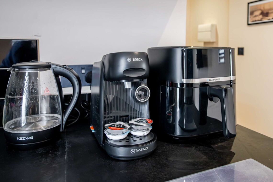 Enjoy a warm welcome drink