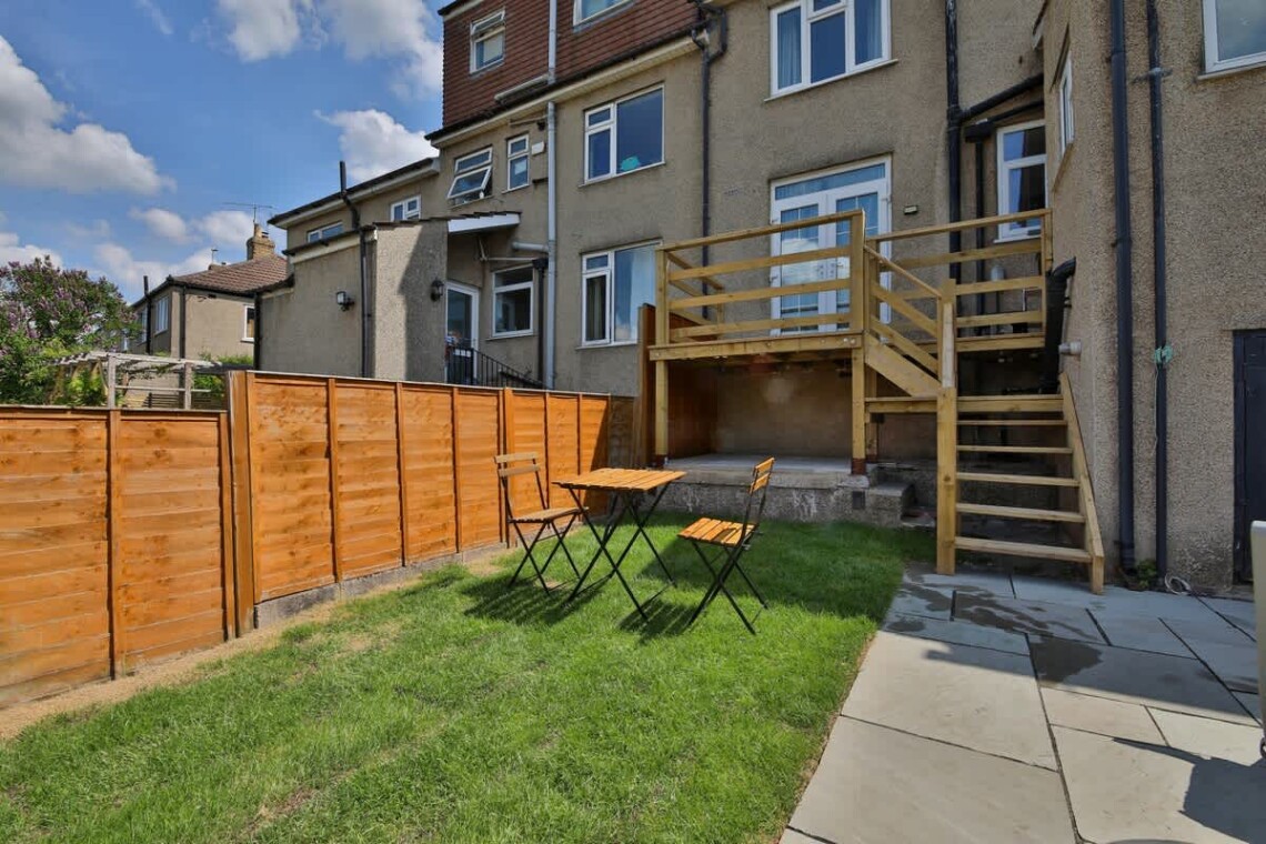 Patio and grassed area 