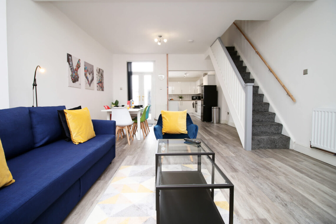 Open-plan living room, multimedia TV