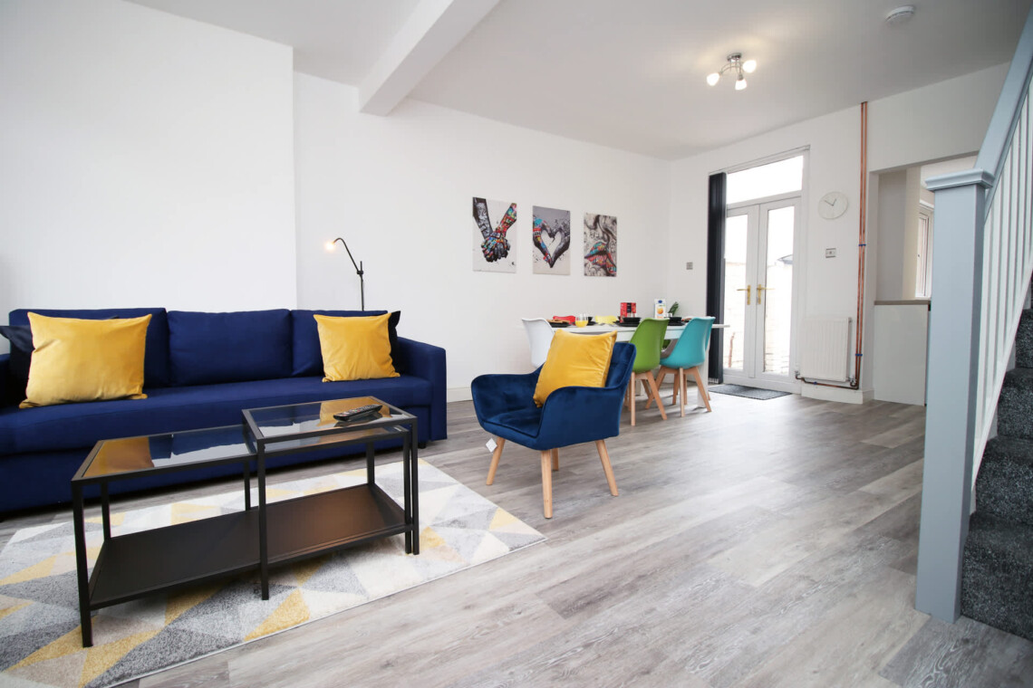 Open-plan living room, multimedia TV