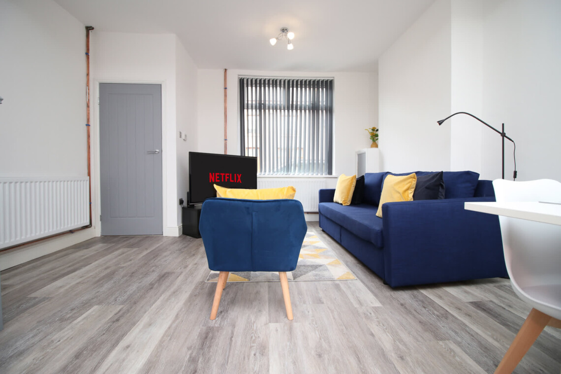 Open-plan living room, multimedia TV