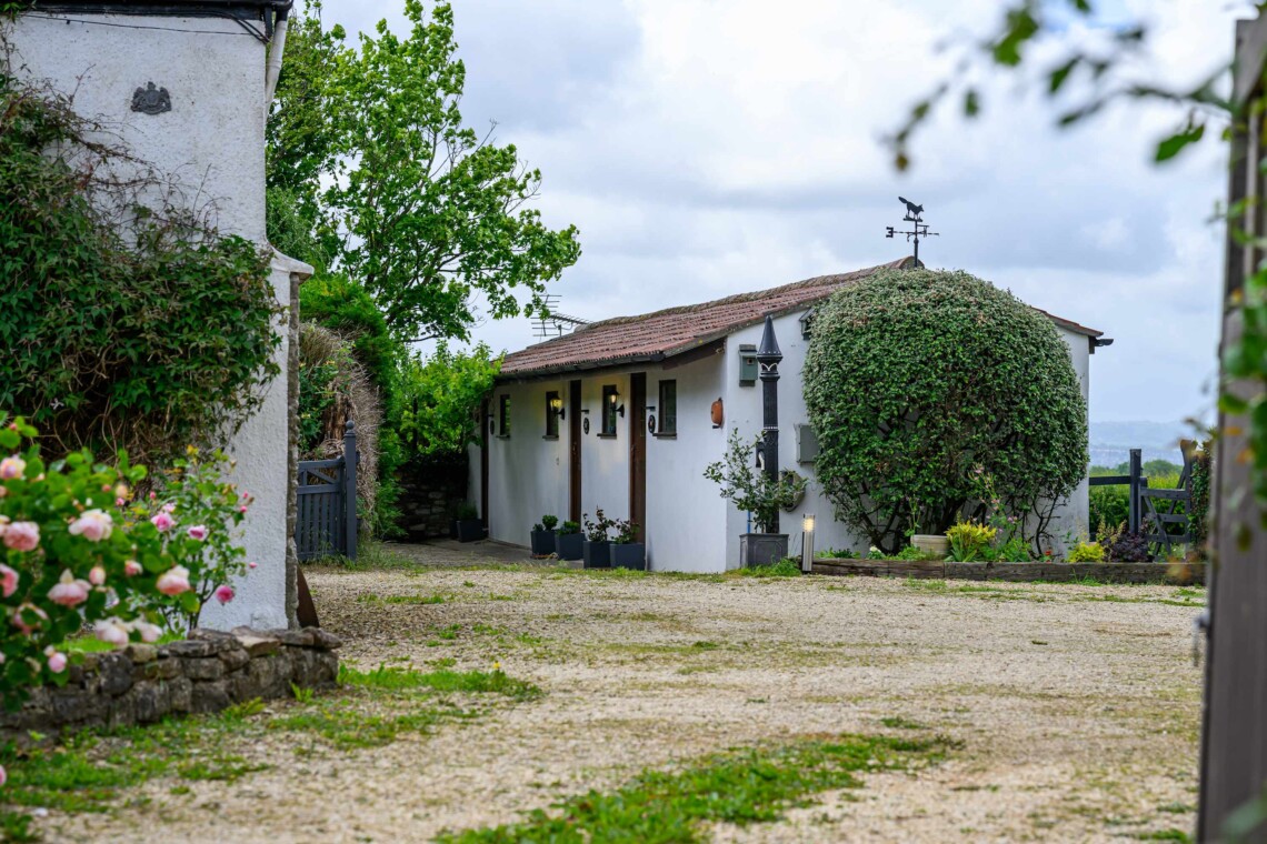 A welcoming first glimpse as you look towards the cottages