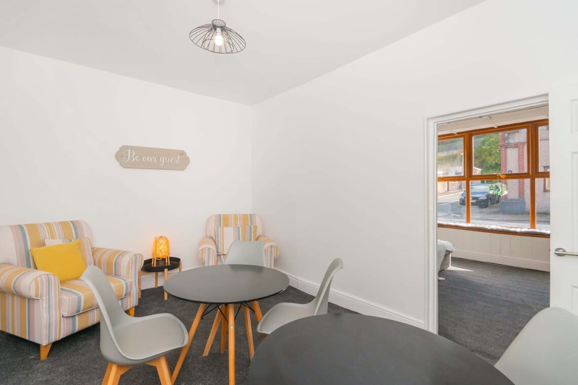 Spacious dining area